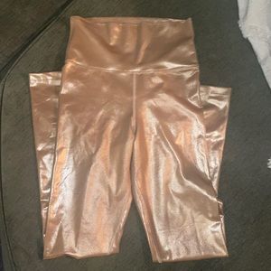 Beach Riot rose gold leggings SZ small